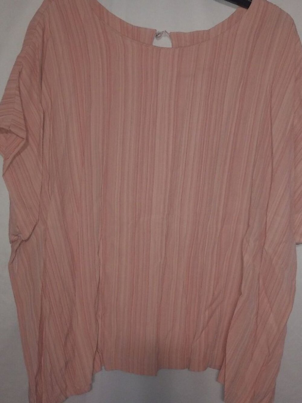 Synari 28W Peach Vertical Stripe Top Plus